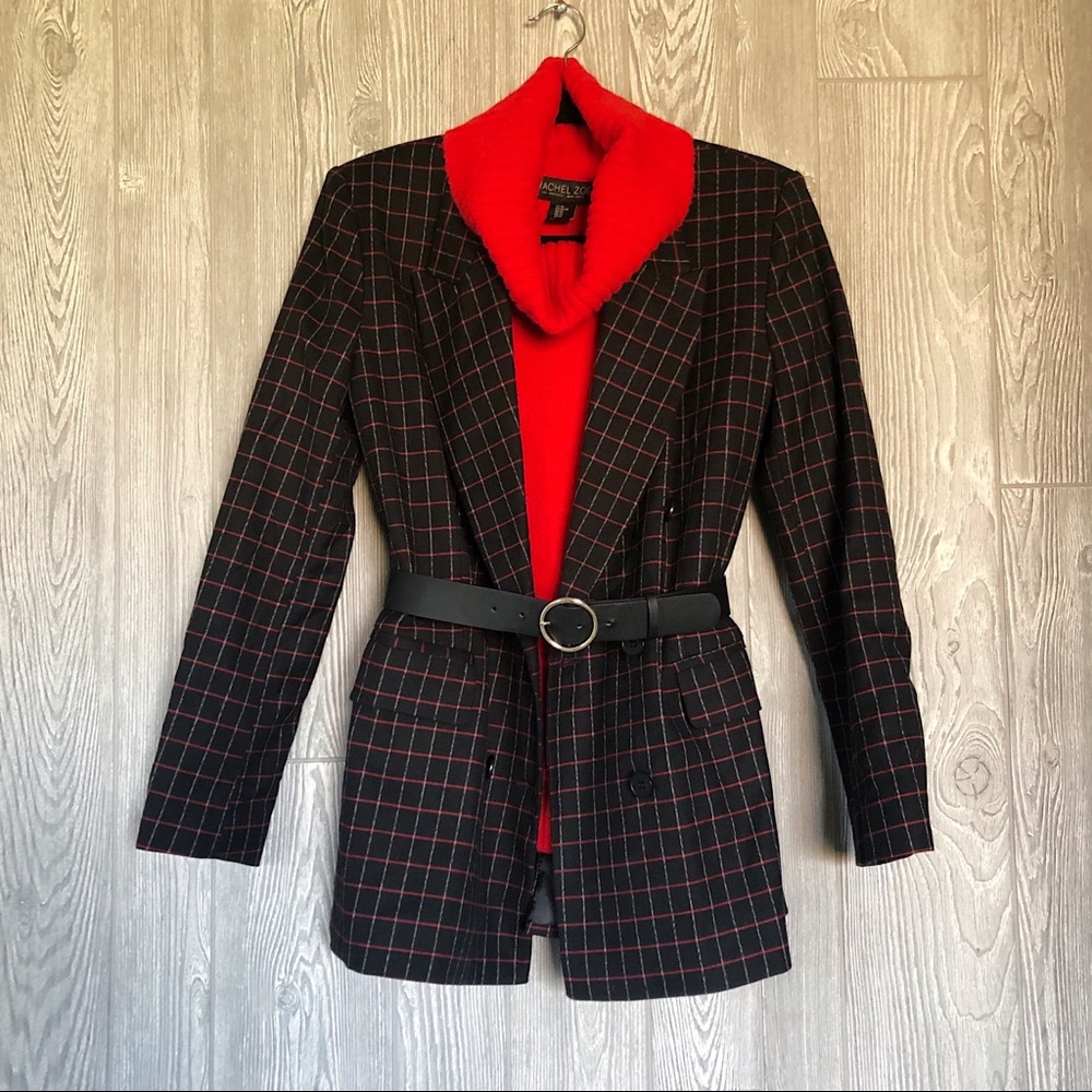 ZARA Plaid Double Breasted Oversized Blazer Jacket - Picture 6 of 8